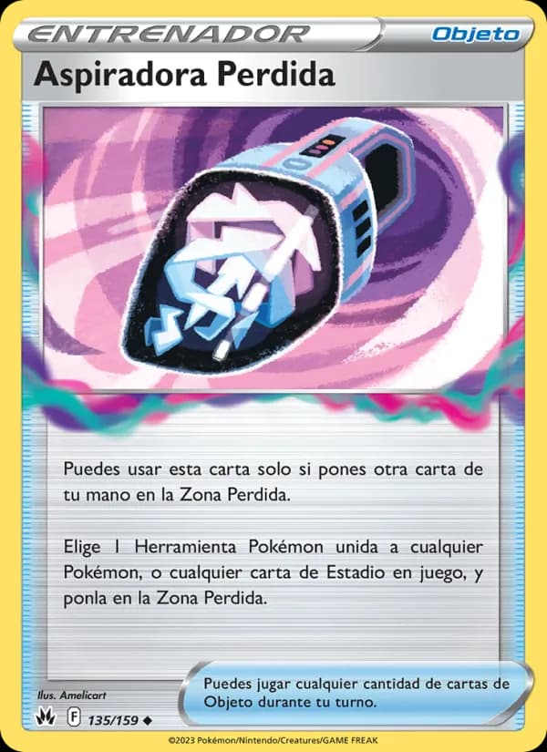 Aspiradora Perdida card in Spanish
