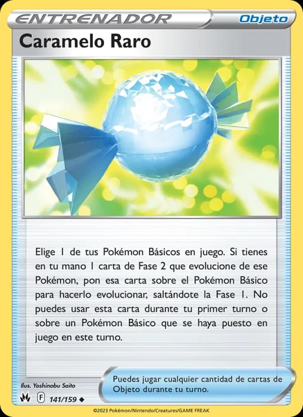 Caramelo Raro card in Spanish