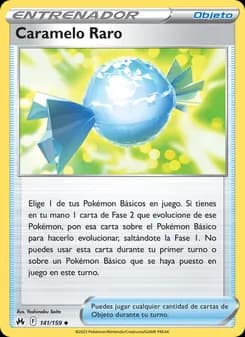Caramelo Raro card in Spanish