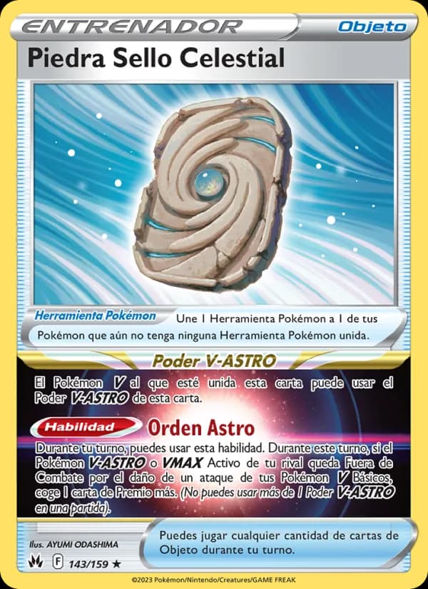 Piedra Sello Celestial card in Spanish
