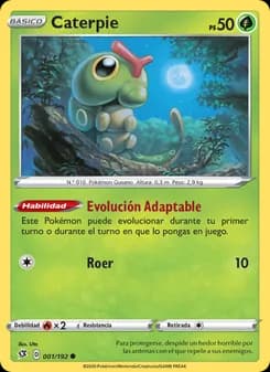 Caterpie card in Spanish