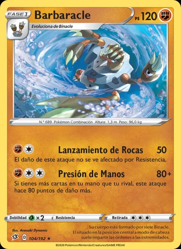 Barbaracle card in Spanish