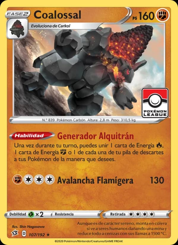Coalossal card in Spanish