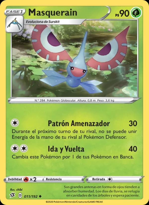 Masquerain card in Spanish