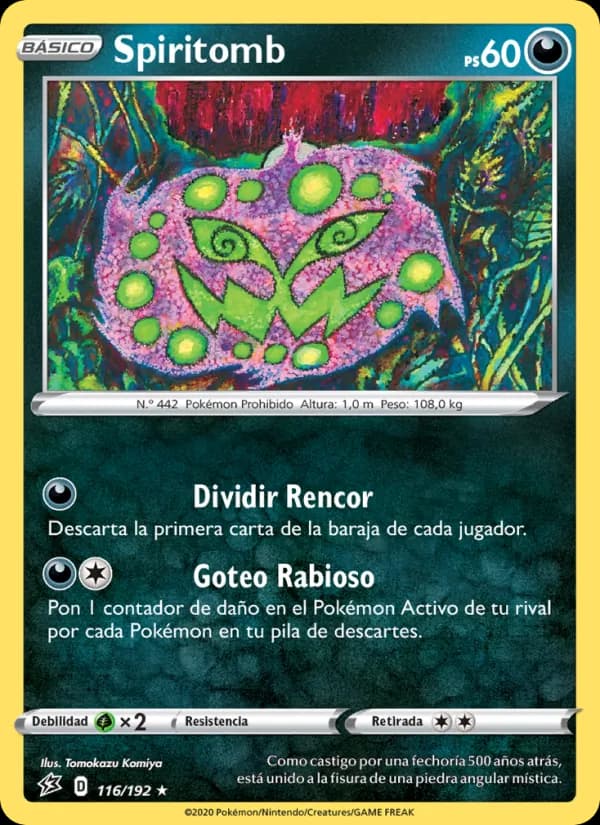 Spiritomb card in Spanish