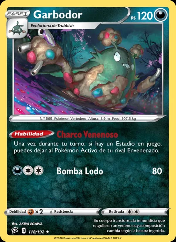 Garbodor card in Spanish