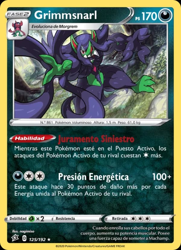 Grimmsnarl card in Spanish