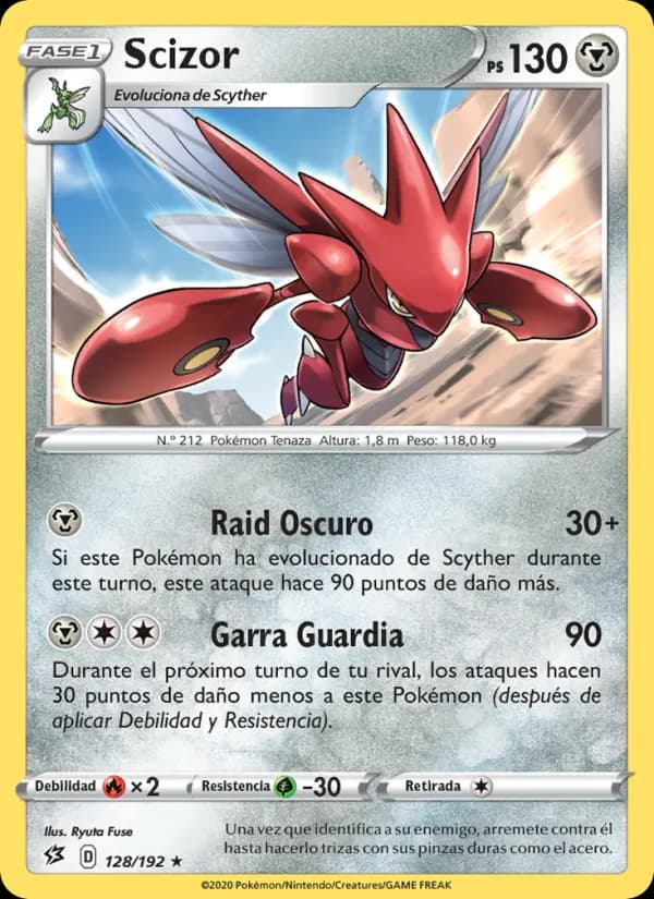 Scizor card in Spanish