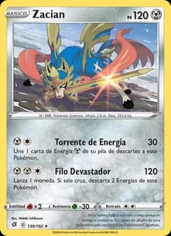 Zacian card in Spanish