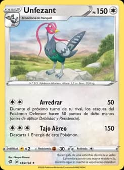 Unfezant card in Spanish
