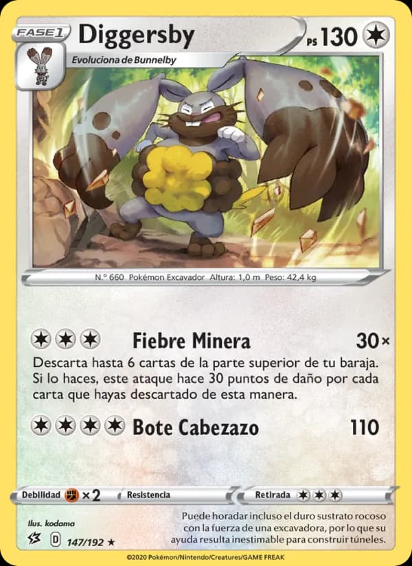 Diggersby card in Spanish