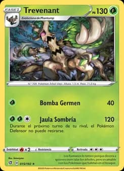 Trevenant card in Spanish