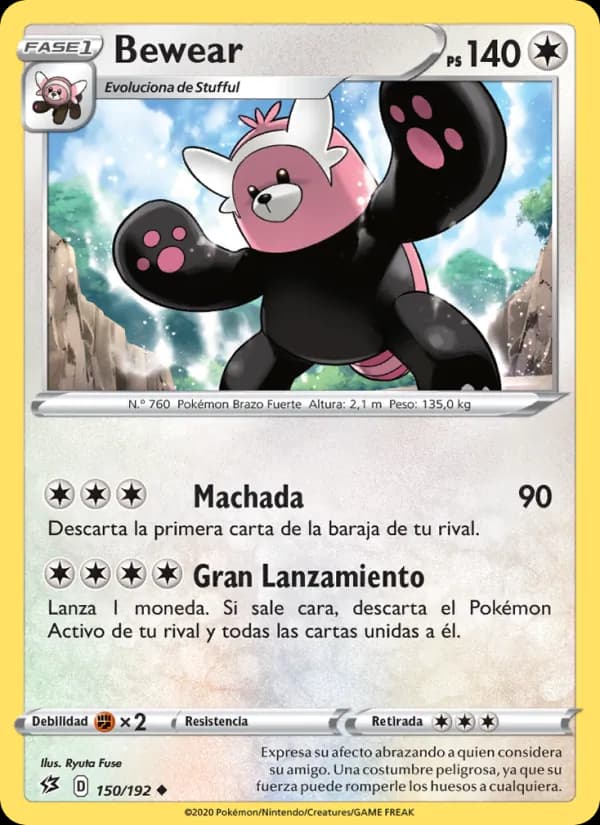 Bewear card in Spanish