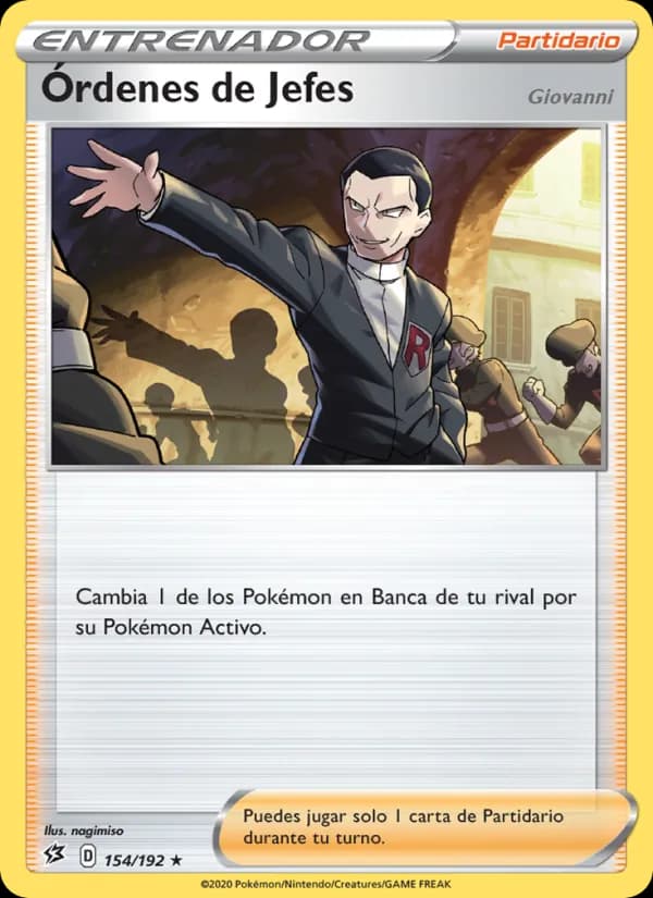Órdenes de Jefes card in Spanish