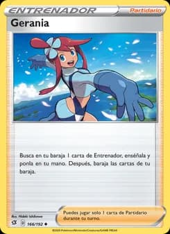 Gerania card in Spanish