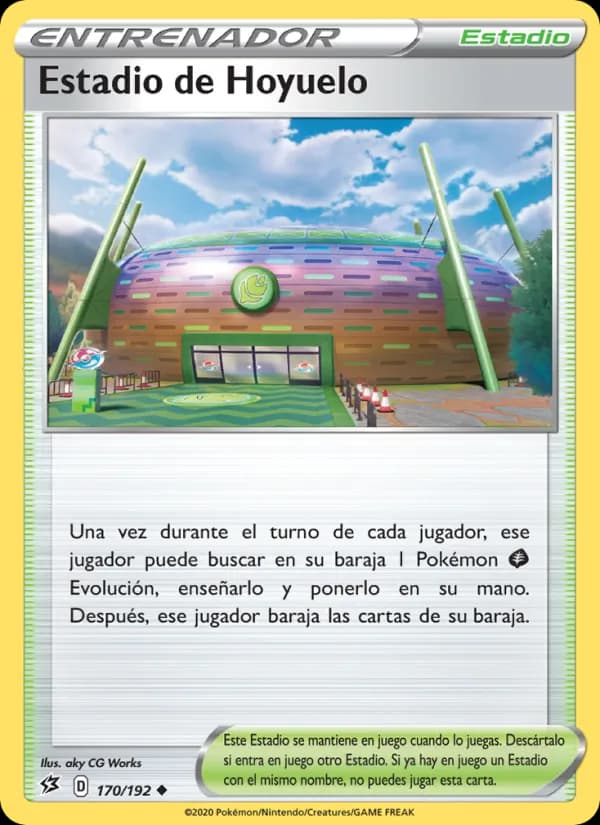 Estadio de Hoyuelo card in Spanish