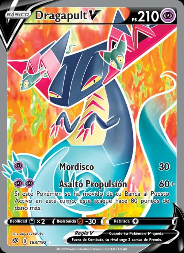 Dragapult V card in Spanish