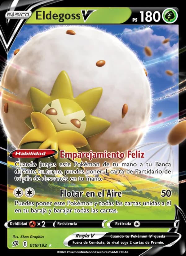 Eldegoss V card in Spanish