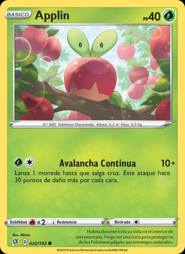 Applin card in Spanish