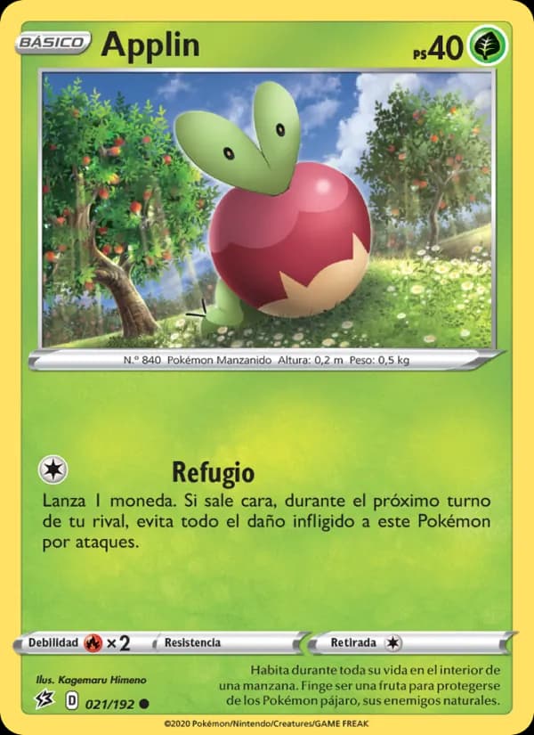 Applin card in Spanish