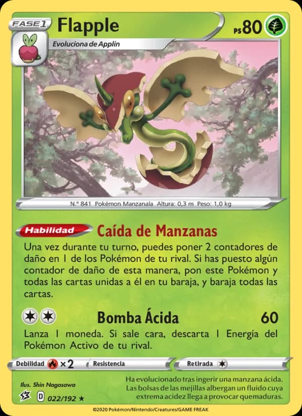 Flapple card in Spanish
