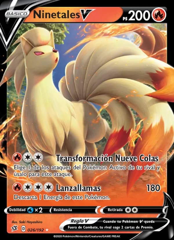 Ninetales V card in Spanish