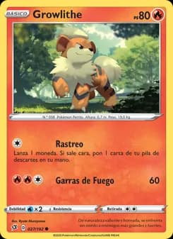 Growlithe card in Spanish