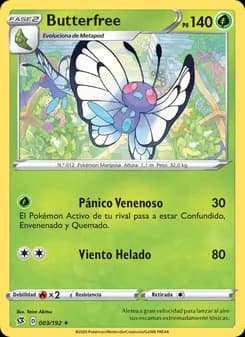Butterfree card in Spanish