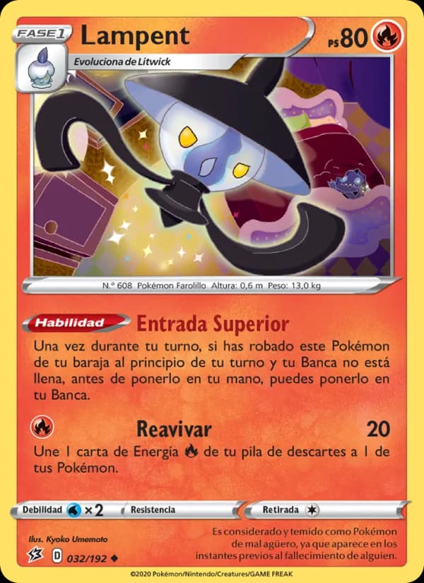 Lampent card in Spanish