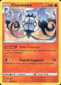 Chandelure card in Spanish