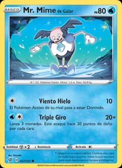 Mr. Mime de Galar card in Spanish
