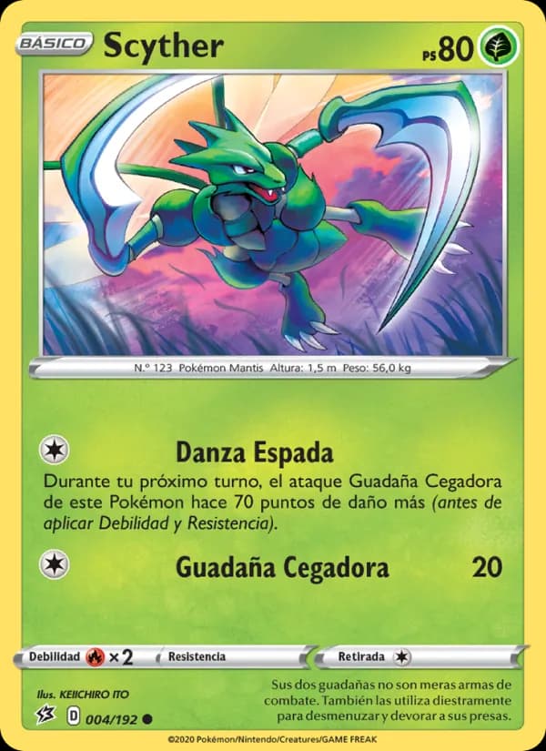 Scyther card in Spanish