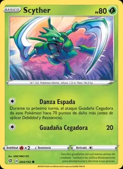 Scyther card in Spanish