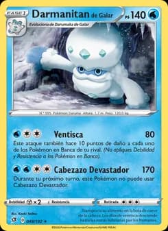 Darmanitan de Galar card in Spanish
