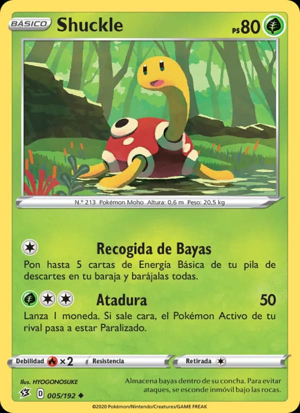 Shuckle card in Spanish