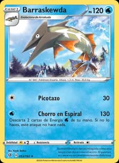 Barraskewda card in Spanish