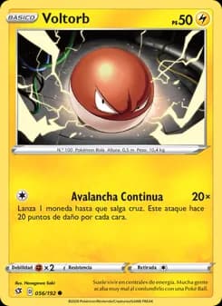 Voltorb card in Spanish