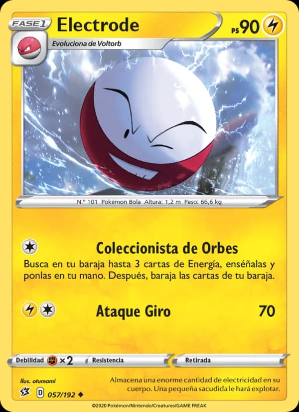 Electrode card in Spanish