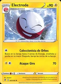 Electrode card in Spanish