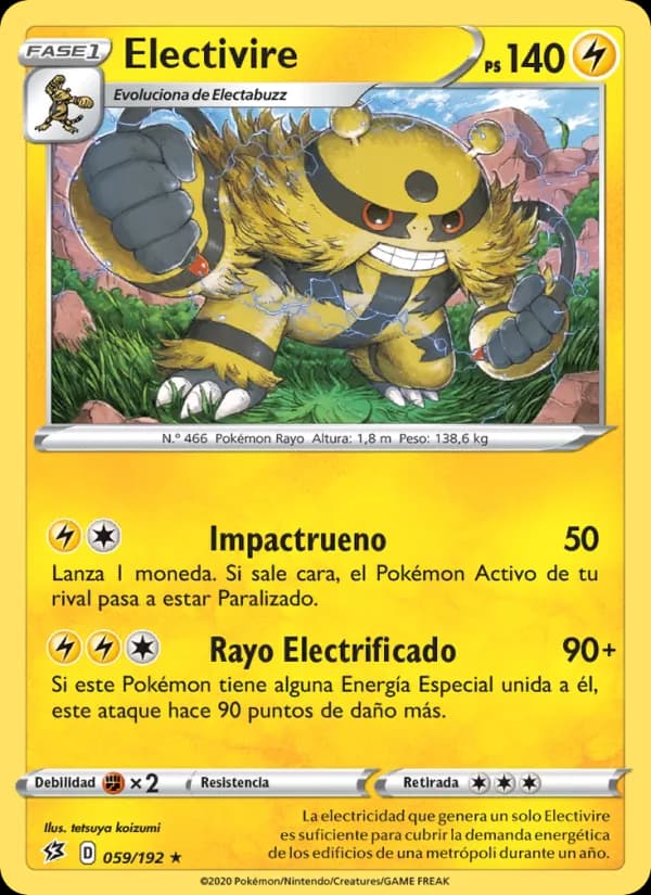 Electivire card in Spanish