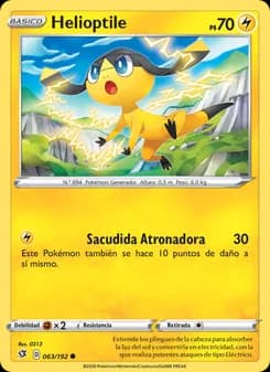 Helioptile card in Spanish