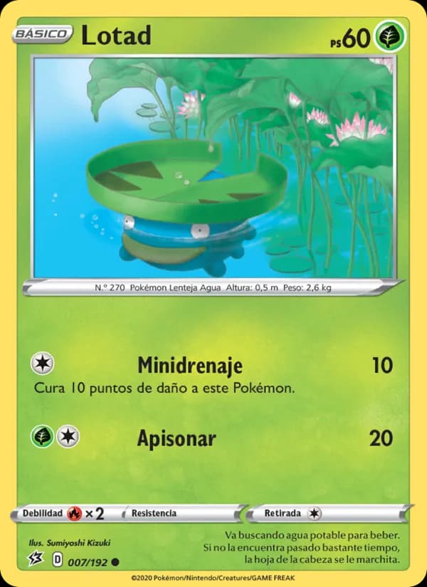 Lotad card in Spanish