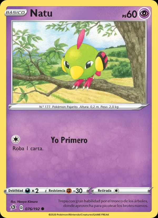 Natu card in Spanish
