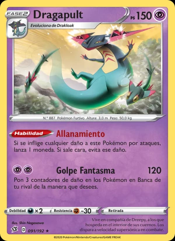 Dragapult card in Spanish