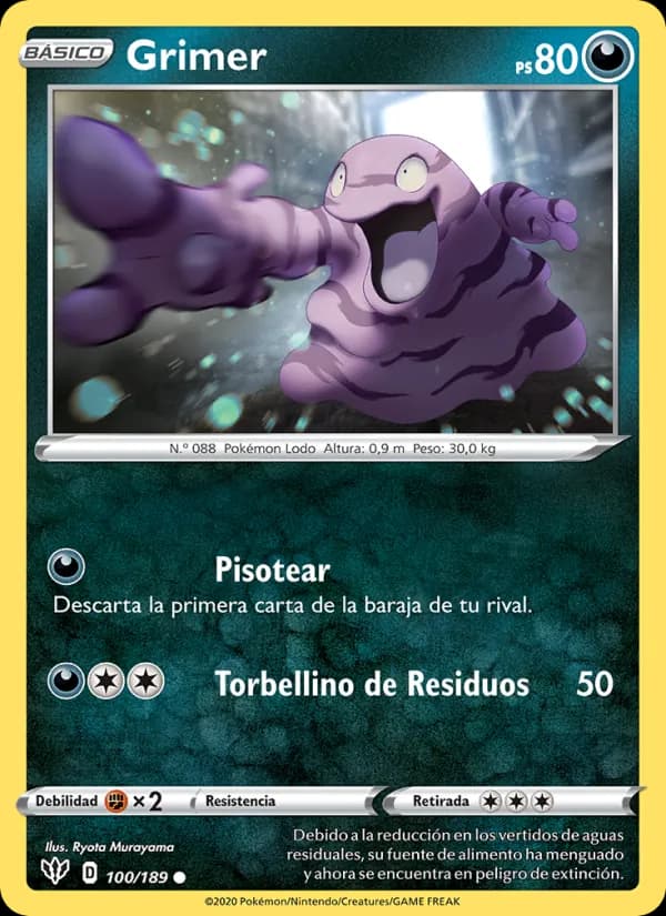 Grimer card in Spanish