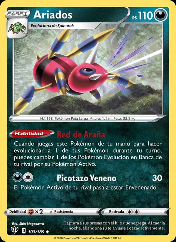 Ariados card in Spanish