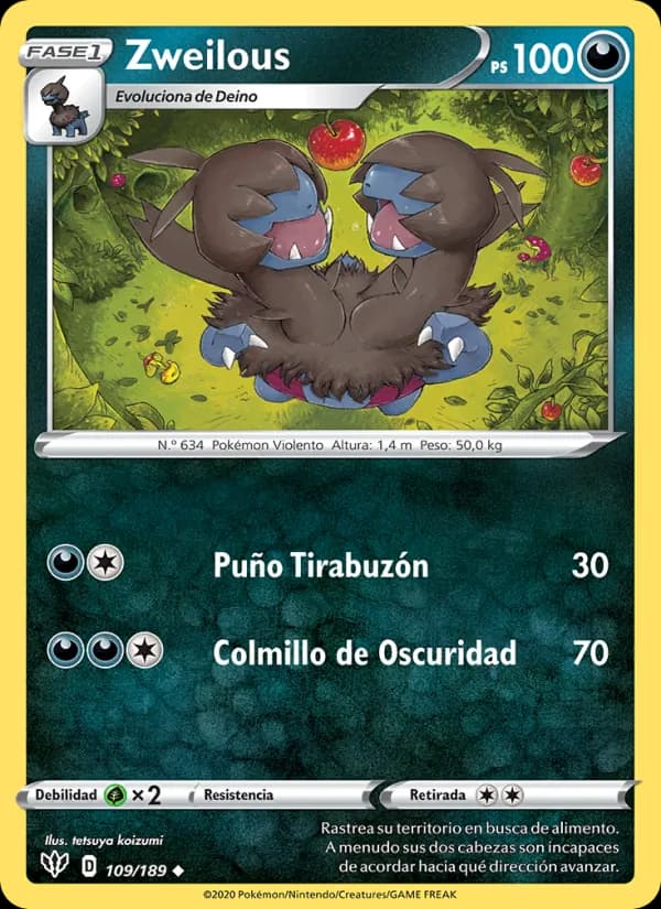 Zweilous card in Spanish
