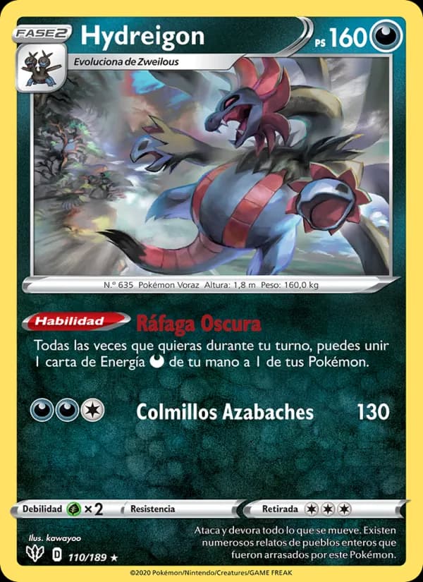 Hydreigon card in Spanish
