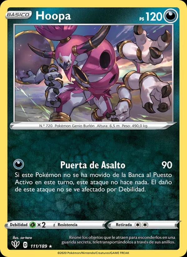Hoopa card in Spanish