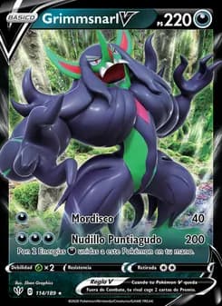 Grimmsnarl V card in Spanish